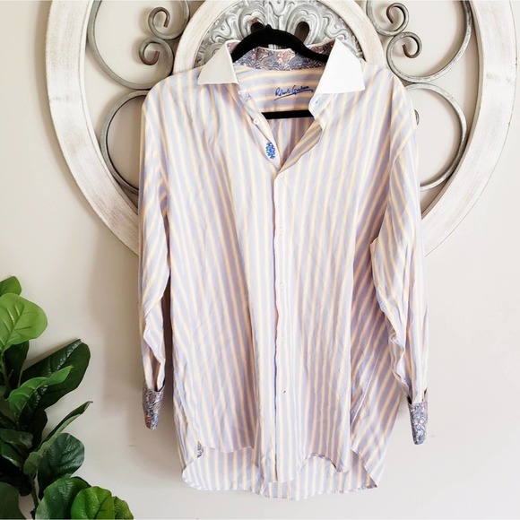Robert Graham Other - Robert Graham Paisley Print Striped Button Down
